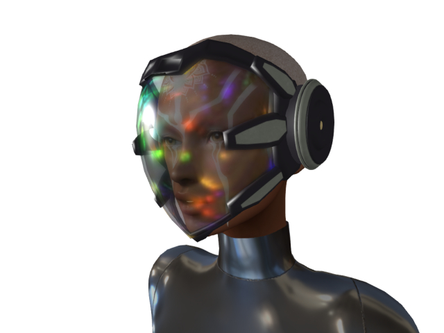 Cyber Specialist mask with animated textures