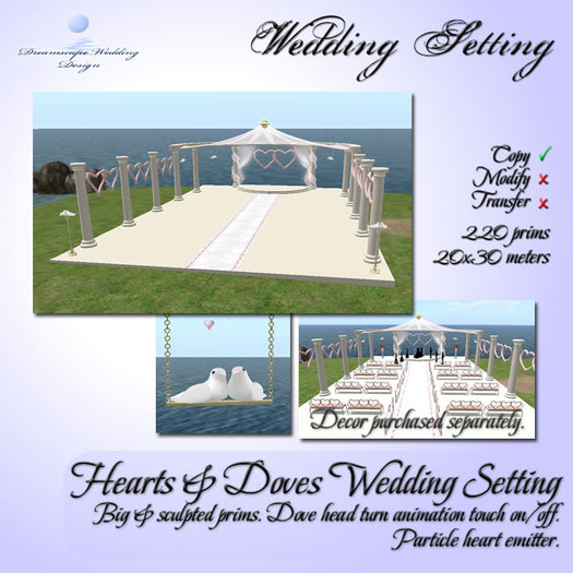 Hearts & Doves Wedding Setting (Boxed)