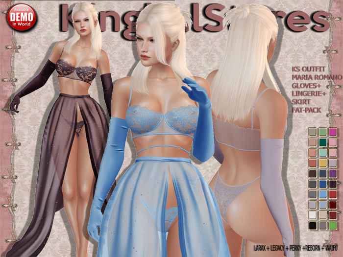 420 KS OUTFIT MARIA ROMANO GLOVES+LINGERIE+SKIRT FAT-PACK