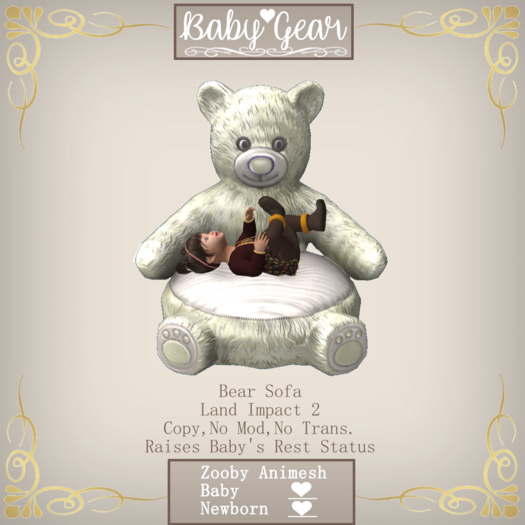 Animesh Zooby Bear Sofa - Yellow (Boxed)