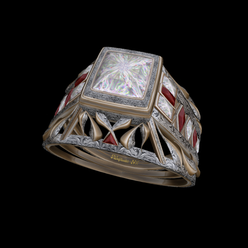 FLoral Diamond Box Ring TW - R