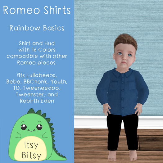 Itsy Bitsy Romeo Rainbow Basics Shirts Set