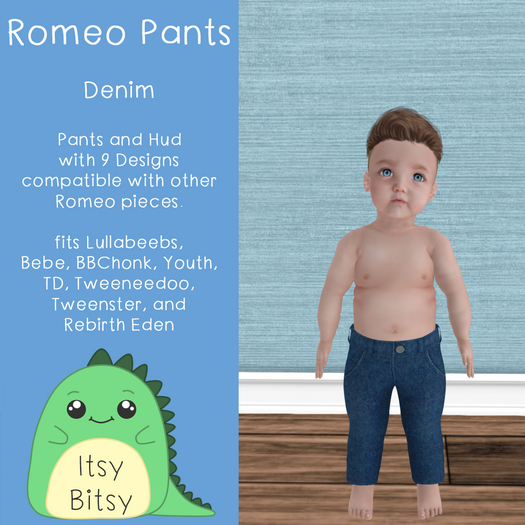 Itsy Bitsy Romeo Denim Pants Set