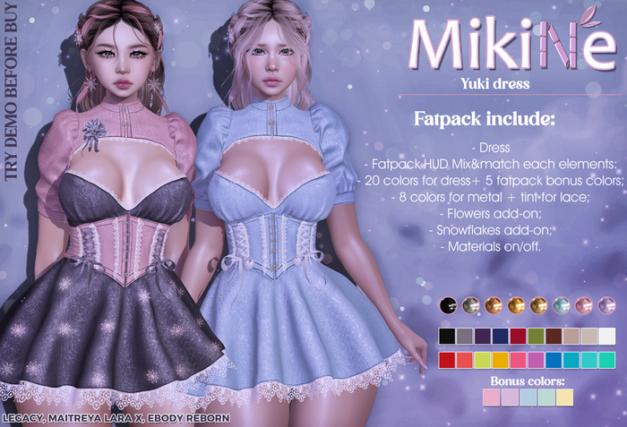 -MikiNe- Yuki dress-Fatpack