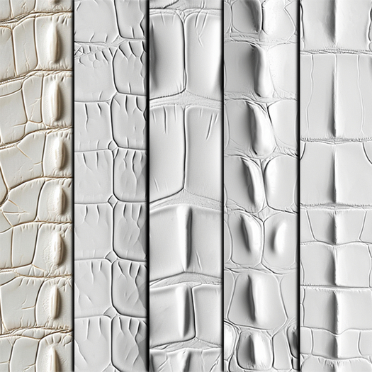 5pc White colored crocodile skin texture seamless *Full Perm*
