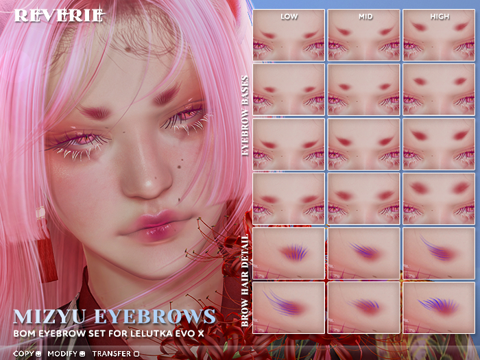 [REVERIE] Mizyu Eyebrows [BOM\EvoX]