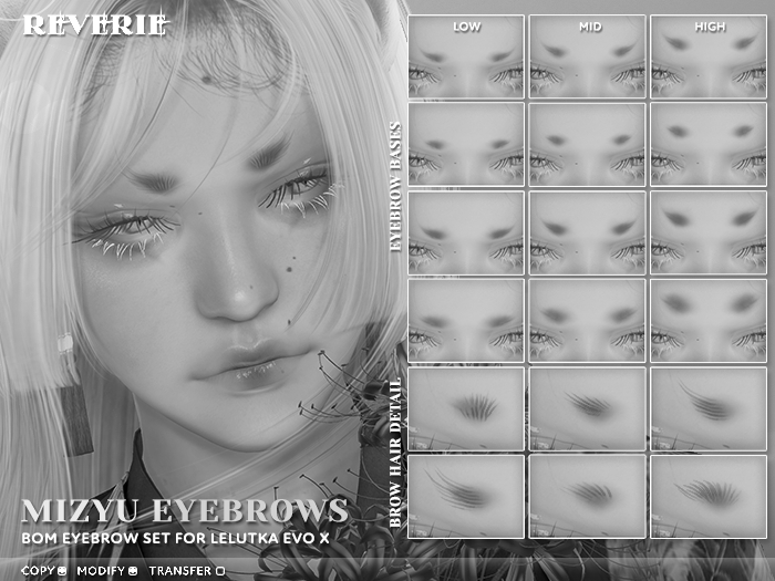 [REVERIE] Mizyu Eyebrows DEMO