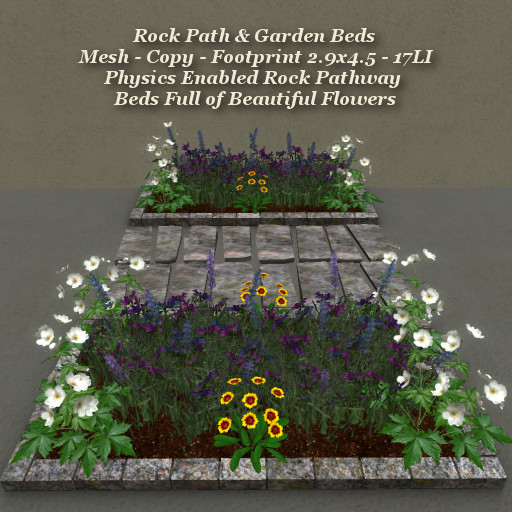 Rock Path & Garden Beds