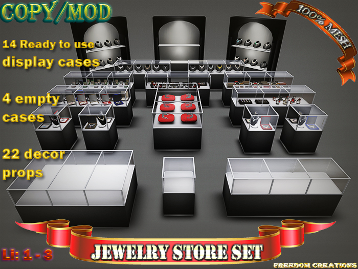 Jewelry store set-Freedom creations