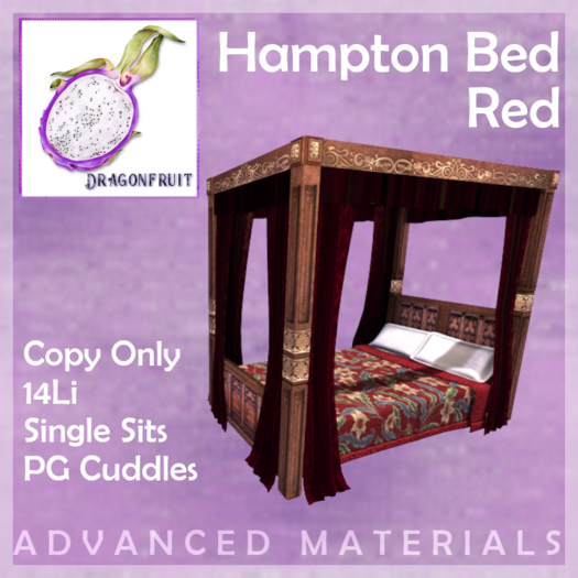 DRAGONFRUIT -  Hampton Bed  Red