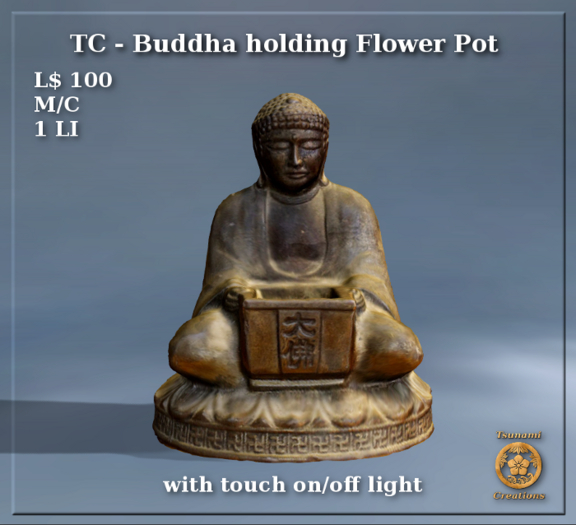 TC - Buddha holding Flower Pot