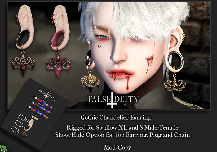 False Deity - Gothic Chandelier Earring