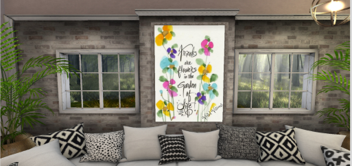 Friends Are Flowers Picture Frame