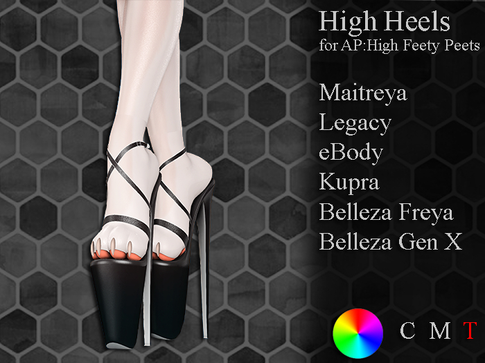 (Black & White) High Heels for AP: High Feety Peets