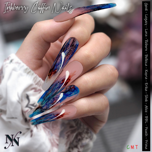 ::NN:: Inkberry Coffin Nails  