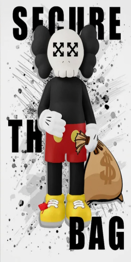 "secure the bag" kaws wall art