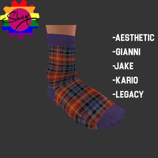 LGBTQ Plaid Socks