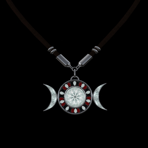 Triple Moon Pendant Necklace {OS}