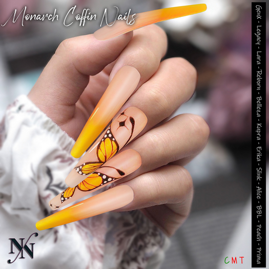 ::NN:: Monarch Coffin Nails 