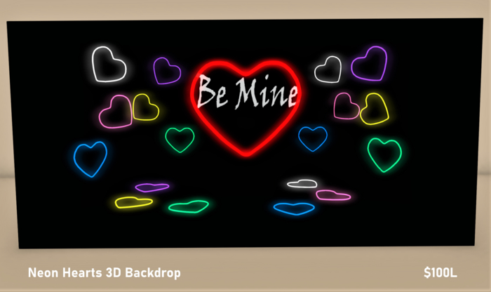 PWA Neon Hearts Backdrop