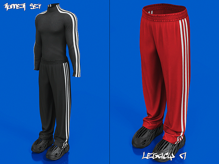 Poppin. Runner Pants (Red)