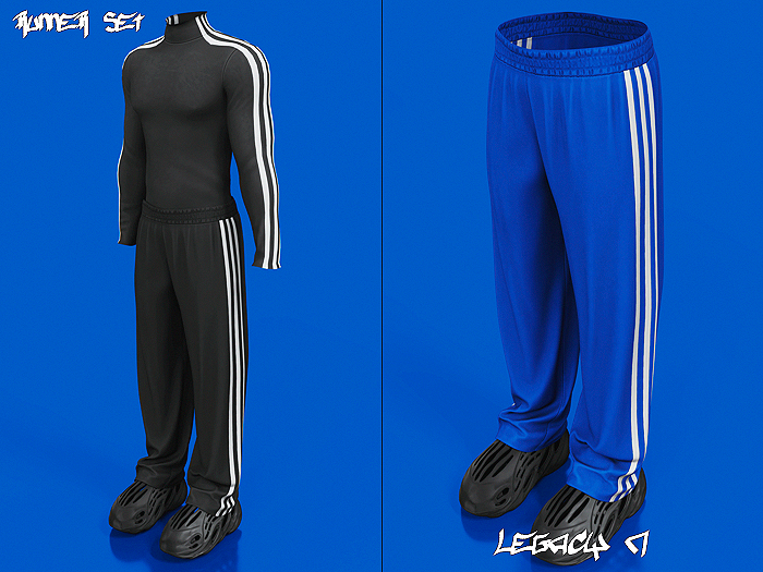 Poppin. Runner Pants (Blue)