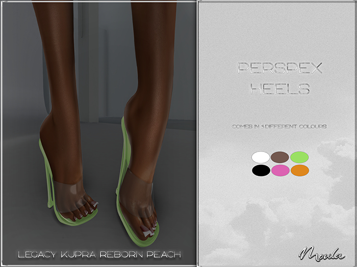 Moula. Perspex Heels
