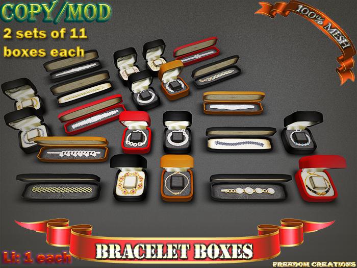 Bracelet boxes-Freedom creations