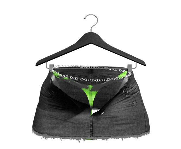 KYMILE - Ashley Thong & Skirt - Marble & Black