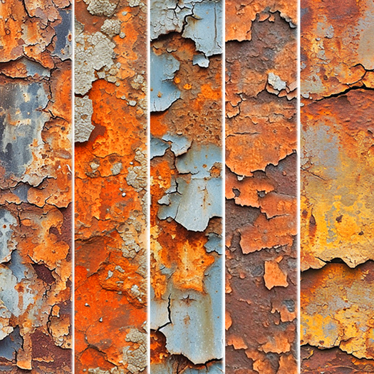 5pc 3D Rusty flaking metal texture *Full Perm*