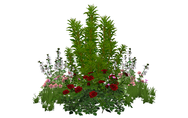 Jad Garden - Red Roses mini border