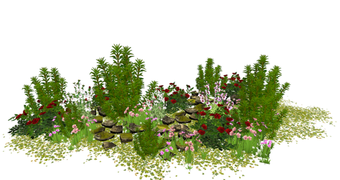 Jad Garden - Red Roses rockery garden