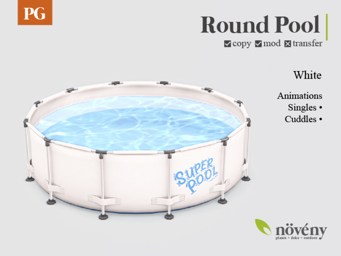 Noveny - Round Pool -  White (PG)