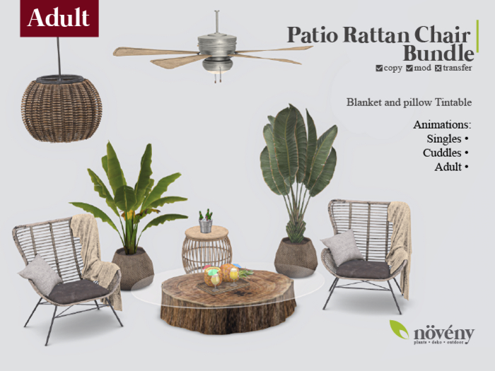 Noveny - Patio Rattan Chair - Bundle (A)