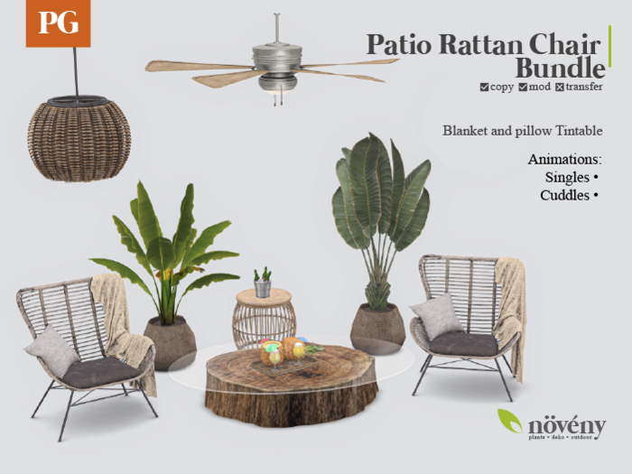 Noveny - Patio Rattan Chair - Bundle (PG)