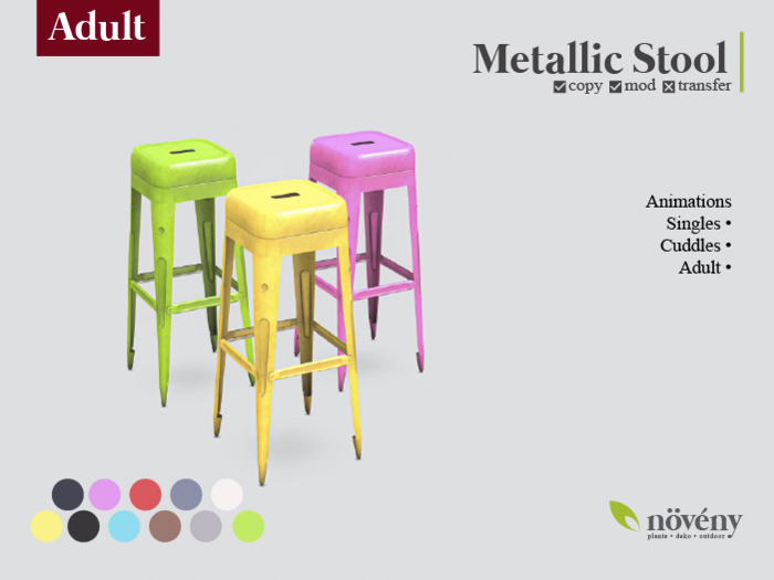 Noveny - Metallic Stool - Adult