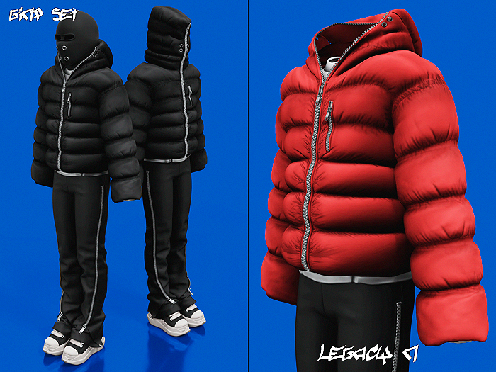 Poppin. SHDW Puffer (Red)