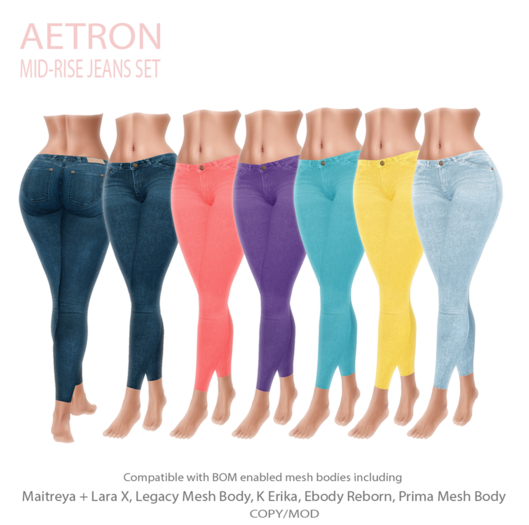 AETRON Mid-Rise Jeans - BOM Layers