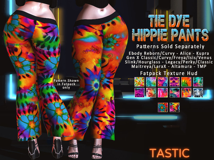 Tastic-Tie Dye Hippie Pants Fatpack 50% Off Sale!