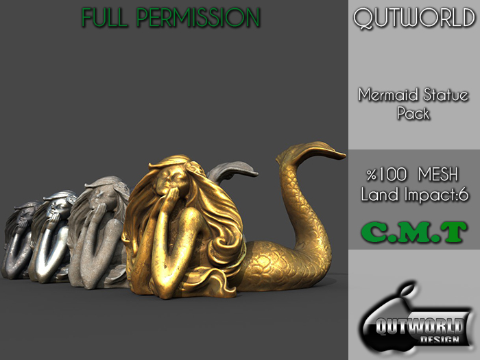 .::QUTWORLD Mermaid Statue Pack::.FP 