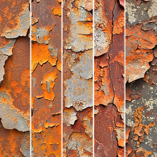 5pc 3D Rusty flaking metal texture *Full Perm*