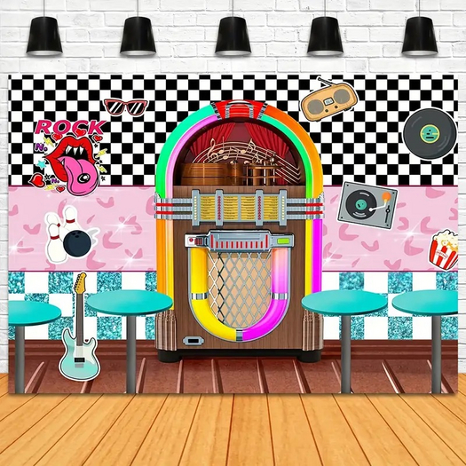 Jukebox diner background Texture