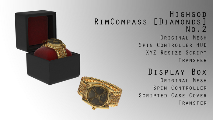 Highgod RimCompass No.2 24kGold [Diamonds]