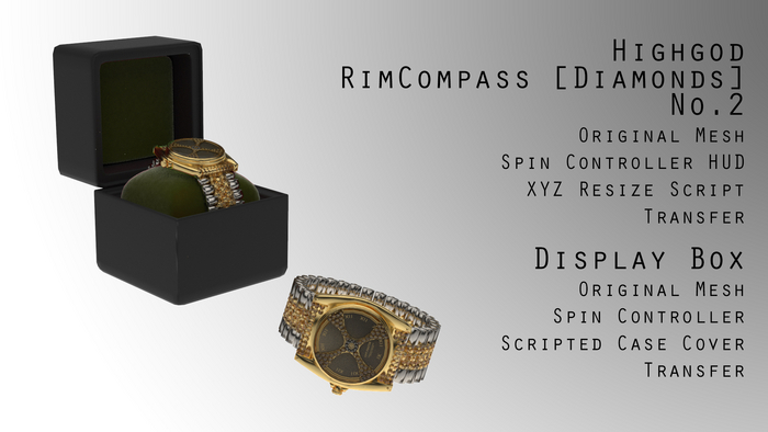 Highgod RimCompass No.2 24k Platinum [Diamonds]