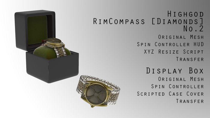 Highgod RimCompass No.2 10kPlatinum [Diamonds]