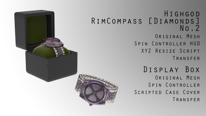 Highgod RimCompass No.2 18k Platinum [Diamonds]