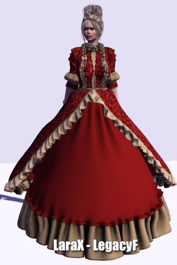 !!! Revna !!! 510 Rococo Dress Red