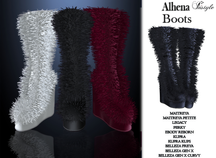 InStyle Fur boots - Black Raven