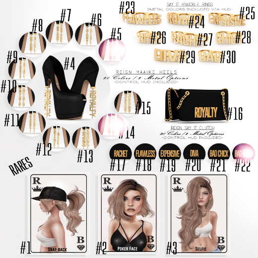 REIGN.- SAY IT! Knuckle Rings- (ROYALTY) #24