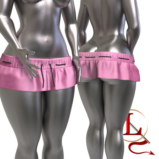 Pink Cord Skirt
